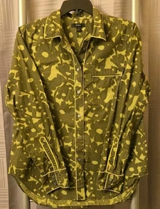 J Crew Shirt Damen Small Grün Blumen Knopfleiste Langarm Western Cowgirl - Bild 1 von 7