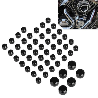 Black CNC Aluminum Engine Screw Bolt Cover Caps For Harley Dyna FXDB FXDWG FXDL - Изображение 1 из 4