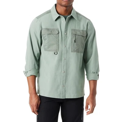 Bass Outdoor XL Lily Pad Green Stretch Worker Shacket Button-Up Men NWT 2307 - Image 1 of 4