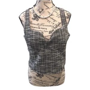 Express Body Contour Cropped Top Bra Black And White Lined With Removable Pads - Picture 1 of 6