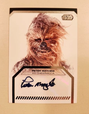 Star Wars RARE Signed Peter Mayhew Chewbacca Authentic Galactic Files Insert VG - Image 1 of 2