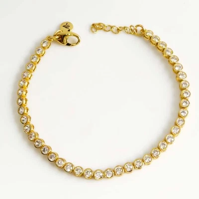 New 7.5" Madewell CZ Tennis Bracelet Gift Chic Women Party Vacation Jewelry Gift - Image 1 of 4