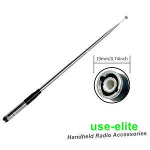 130CM / 51 cali 27MHz CB Radio Antena teleskopowa BNC Wtyczka Złącze Radio - Zdjęcie 1 z 5