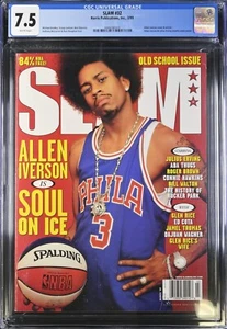 1st Print Slam #32 Allen Iverson "Old School Issue" 1999-CGC 7.5🏀 - Picture 1 of 2