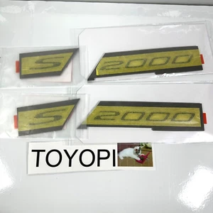 Honda Genuine S2000 2000-2009 CR Black Emblems Emblem S+2000 LH RH 2 Set NEW - Picture 1 of 8
