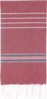 Cacala 100% Cotton Pestemal Turkish Striped Bath Towel, Aqua/Purple (10111013688