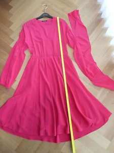 STRENESSE reine Seide Designer Kleid 34 36 XS rot pink rosa Luxus edel w.NEU - Bild 1 von 22