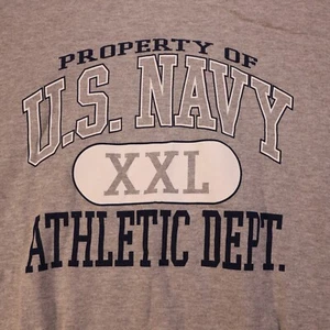 Suéter Soffe Property of Navy Años 90 Hombres XL Pullover Gris Brezo Sudadera EE. UU. - Imagen 1 de 9
