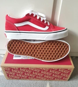 Vans Uy Old Skool Schuhe Sneaker Sportschuhe Turnschuhe Canvas Leder Rot Gr 34 - Bild 1 von 15