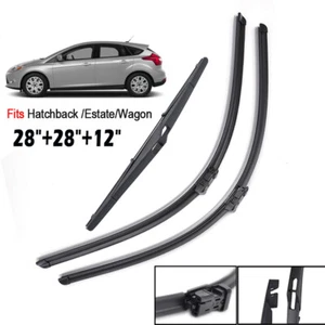 For Ford Focus 2012-2017 Brand New Front Rear Windscreen Wiper Blades 28"28"12" - Picture 1 of 6