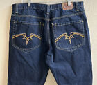 y2k US Polo Assn Dark Wash Jeans Yellow Stitch JNCO Southpole Men's Sz 40/30