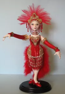 Stoffkunst Puppe Muster "Follies Showgirl" von Arley Berryhill - Bild 1 von 10