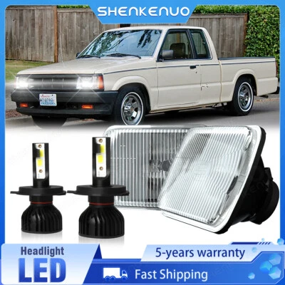 Faros LED haz alto/bajo para camioneta Mazda B2000 B2200 B2600 RX-7 GLC 2 piezas 7x6" Foto 1 de 4