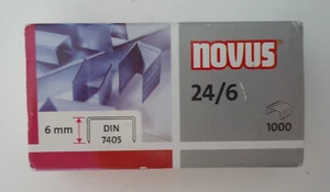 1000 NOVUS Heftklammern 24/6 Tackerklammern für Tacker Hefter Heftgerät - Bild 1 von 1