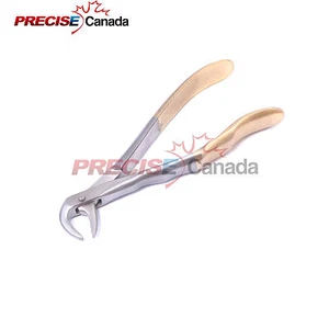 EXTRACTING FORCEPS #859 GOLD PLATED DENTAL SURGICAL INSTRUMENTS EXTRACTION  - Picture 1 of 2