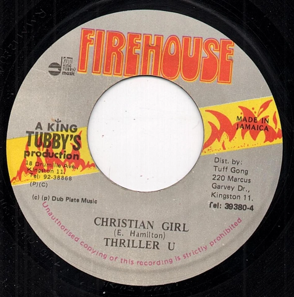 THRILLER U  christian girl  FIREHOUSE RECORDS. - Image 1 of 1