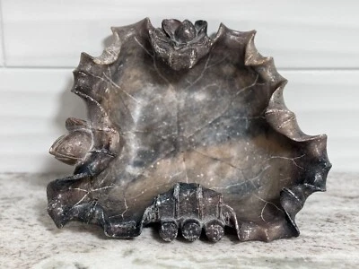 Старинный ранний китайский мыло камень лотос лист щетка стиральная машина чаша #820 - Изображение 1 из 4