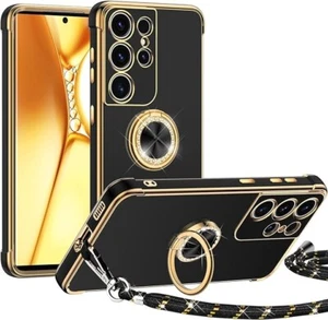 Miss Arts for Galaxy S23 Ultra Case with Ring Holder stand, Silverback Electropl - Picture 1 of 6