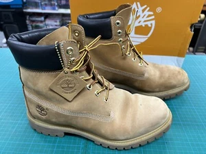 Timberland Men's 6-inch Premium Waterproof Boot Size 10 - Wheat Nubuck - Picture 1 of 11