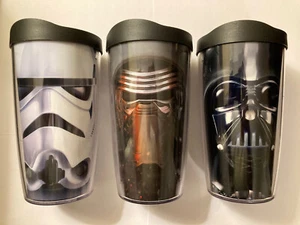TERVIS STAR WARS 16 OZ BECHER - 3ER SET MIT SCHWARZEN DECKELN - TOP ZUSTAND - Bild 1 von 8