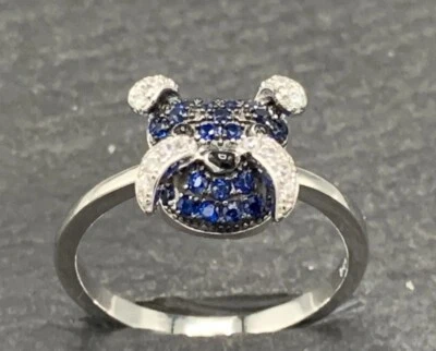 Schnauzer Terrier Dog Ring  925er ECHT SILBER   Größe 57 - Bild 1 von 4