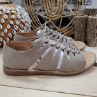 Born Izhma Flat Gladiator Sandals Lace Up Taupe Leather Strappy Shoes Womens 10M