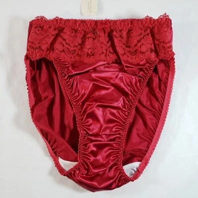 Calzoncillo Victoria's Secret segunda piel satinado milagroso encaje mediano rojo nuevo con etiquetas de colección Foto 1 de 4