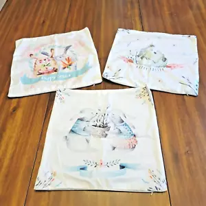 Easter Throw Pillow Covers Set Of 3 Rabbit Easter Chick Covers Only - Picture 1 of 7