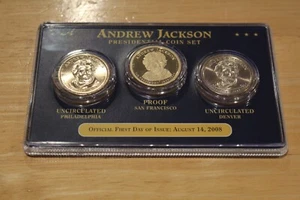 Andrew Jackson Presidential 3 Coin Set First Day of Issue Proof Uncirculated - Picture 1 of 2