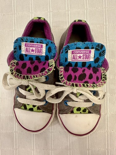 Scarpe Converse Chuck Taylor grigio basso doppia lingua senza stampa animale bambino 9