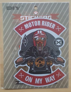 Aufkleber Biker "MOTOR RIDER ON MY WAY" Sticker für alle glatten Oberflächen - Bild 1 von 2