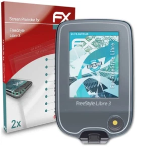 atFoliX 2x Screen Protector for FreeStyle Libre 3 Protective Film clear&flexible - Afbeelding 1 van 8