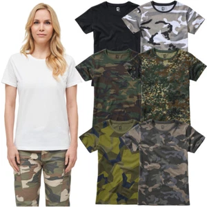 Brandit Ladies T-Shirt Top Shirt Outdoor Top Camouflage Basic Cut Camo - Picture 1 of 16