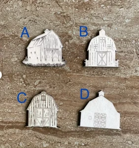 Barn Cutout Decorative Art for Home, Farmhouse Decor, Crafting Supplies - Picture 1 of 2