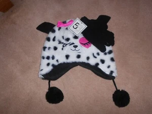 NEW, KIDS BEANIE HAT WITH EAR FLAPS & GLOVES, PUPPY DOG - Picture 1 of 3