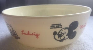 Vintage Walt Disney Müslischale von ADLER Goofy Mickey Pluto Jiminy Donald 5,25" - Bild 1 von 6