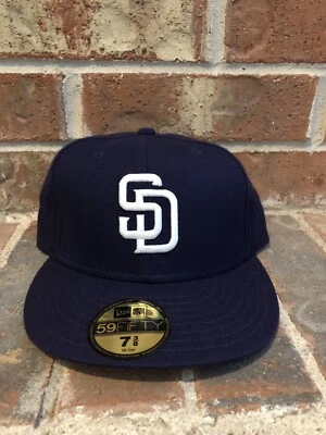 De colección New Era 7 3/8 San Diego Padres Hecho en EE. UU. 59Fifty Sombrero Ajustado Gris UV Foto 1 de 4