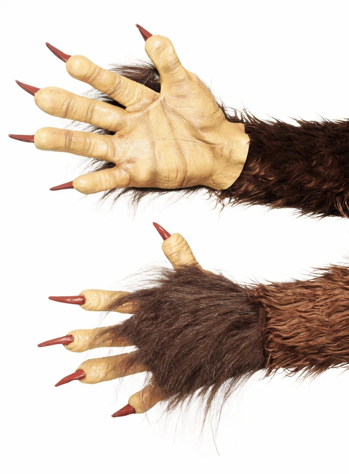 Krampus Klauenhandschuhe - Monsterklauen mit spitzen Krallen und Kunstfell - Bild 1 von 1