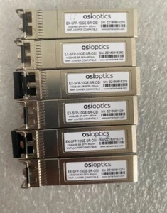 Lot (6) OSIOPTICS EX-SFP-10GE-SR-OSI 10GBASE-SR SFP+ 850nm Juniper Compatible - Picture 1 of 2