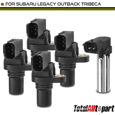Árbol de levas 4 piezas y 1 sensor de posición del cigüeñal para Subaru Outback 2001-2009 3,0 L Foto 1 de 4