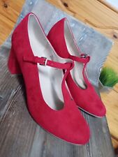 DREAM PAIRS Women's Size 10 T-Strap Mary Jane Pumps Closed Toe Red NEW 