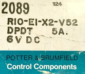 AMF POTTER BRUMFIELD 2089 RI0 EI X2 V52 DPDI 5 AMP 6 VDC Relay - Picture 1 of 3