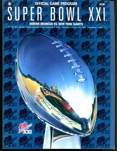 Programa Super Bowl XXI 21 25/01/1987 Broncos (39) Giants (20) casi nuevo Rose Bowl - Imagen 1 de 1