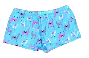 Neu ohne Etikett! Bobbie Brooks blau Lama Pyjama Lounge Schlaf Shorts Damen XL - Bild 1 von 3