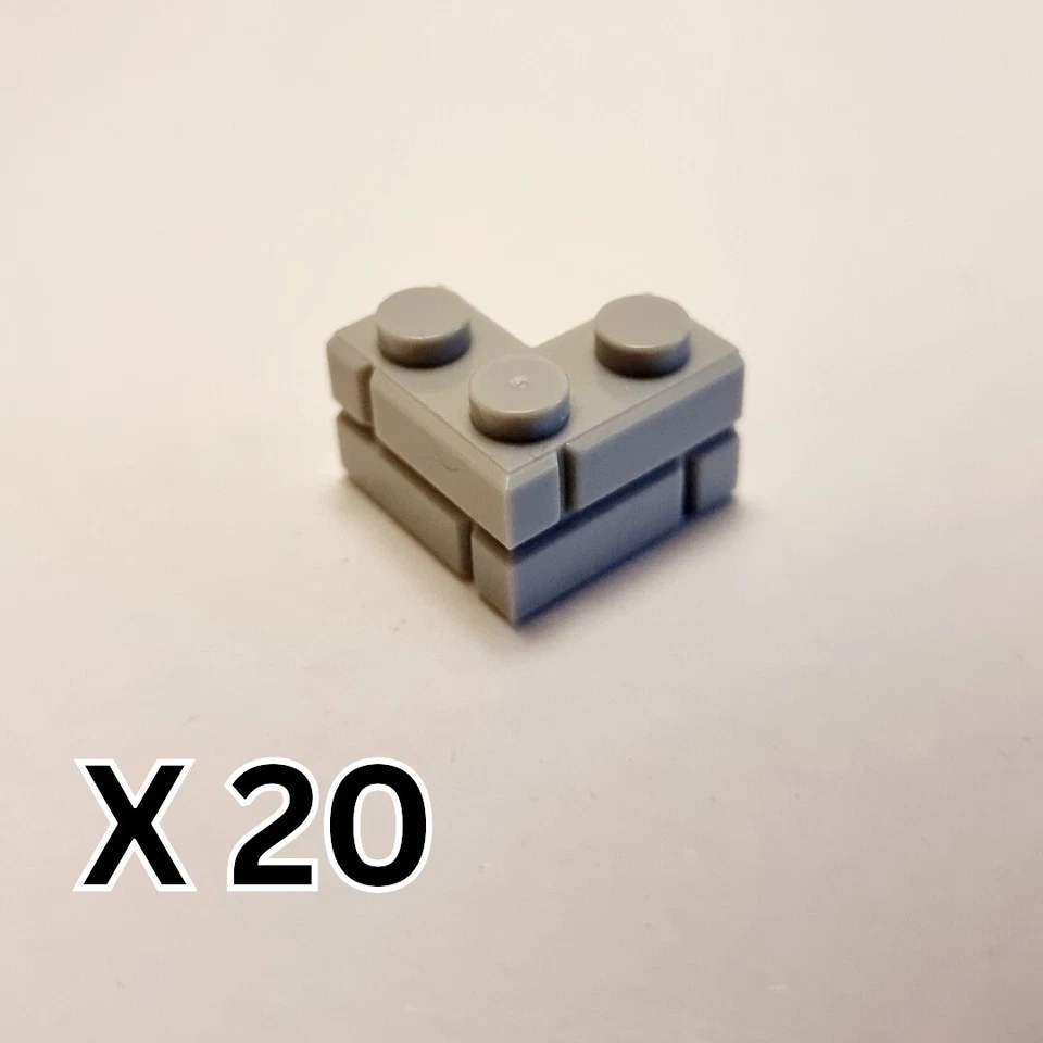 Masonry Light Bluish Gray 2x2 Corner Brick Masonry X20 Compatible With: LEGO - Image 1 of 1