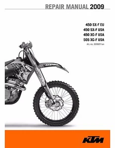 KTM Service Workshop Shop Repair Manual Book 2009 450 SX-F - Picture 1 of 12