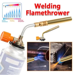 Butane Burner Welding Gas Torch Flame Guns Brazing Flamethrower Outdoor Camping - Picture 1 of 9