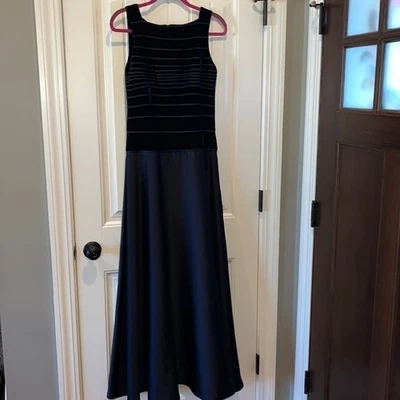 ВИНТАЖНЫЙ Tadashi официальный коктейль черный галстук темно-платье платье классически элегантный 8 - Изображение 1 из 4