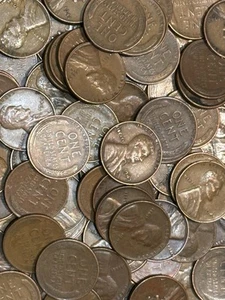 50 Lincoln Weizen Cent gemischte Datteln und Prägestätten volle Rolle - Bild 1 von 1
