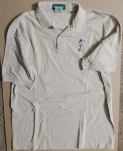 Vintage Outer Banks Polo Stoff Made in USA bestickt 21 Grube Maße Fleck - Bild 1 von 5